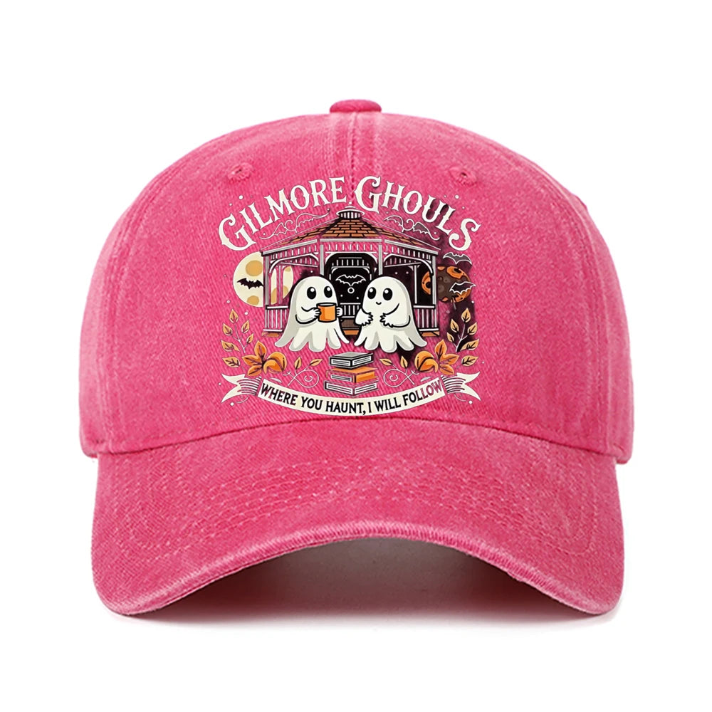 Letter Ghost Printed Baseball Cap For Men And Women