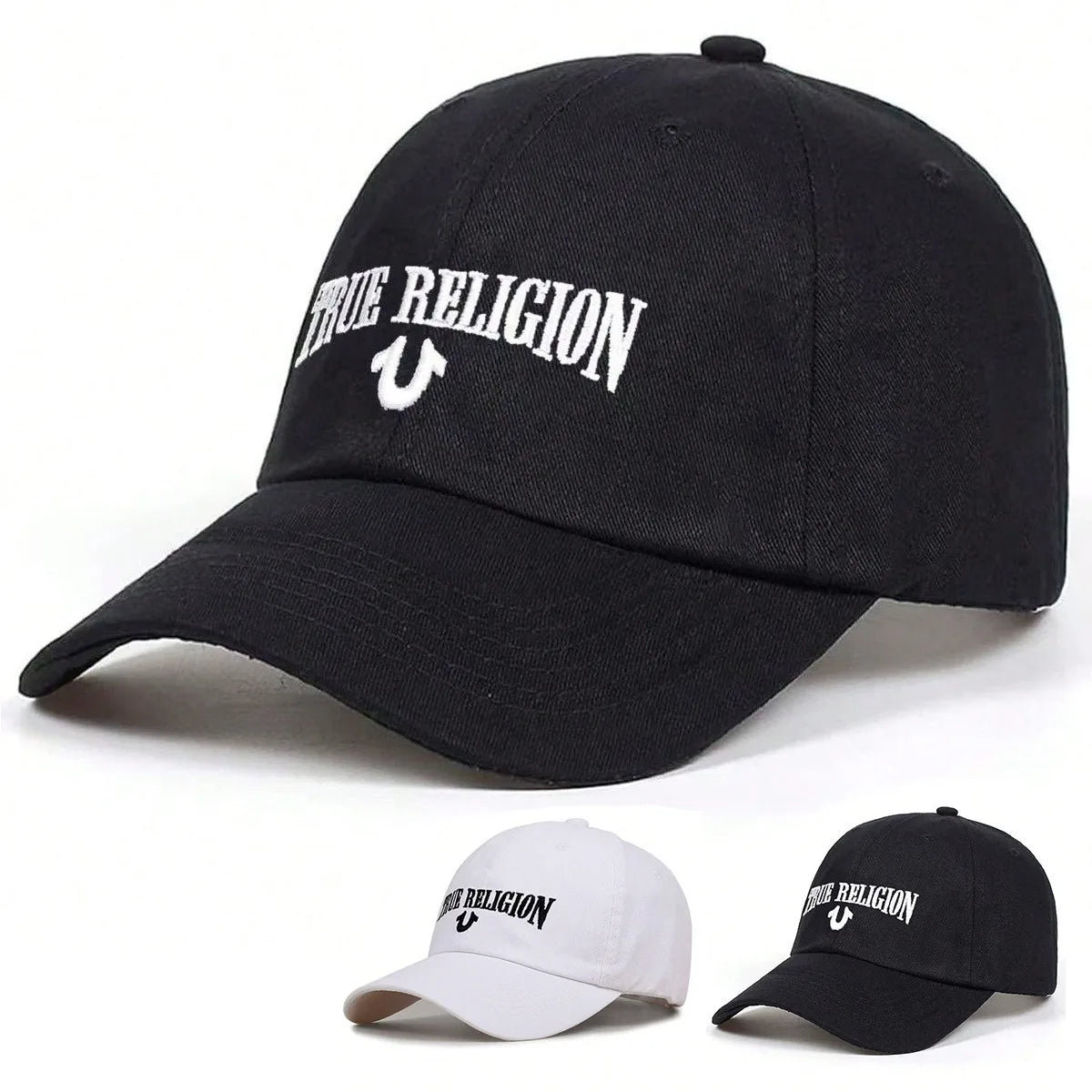 Fashionable letter embroidered baseball cap for men and women