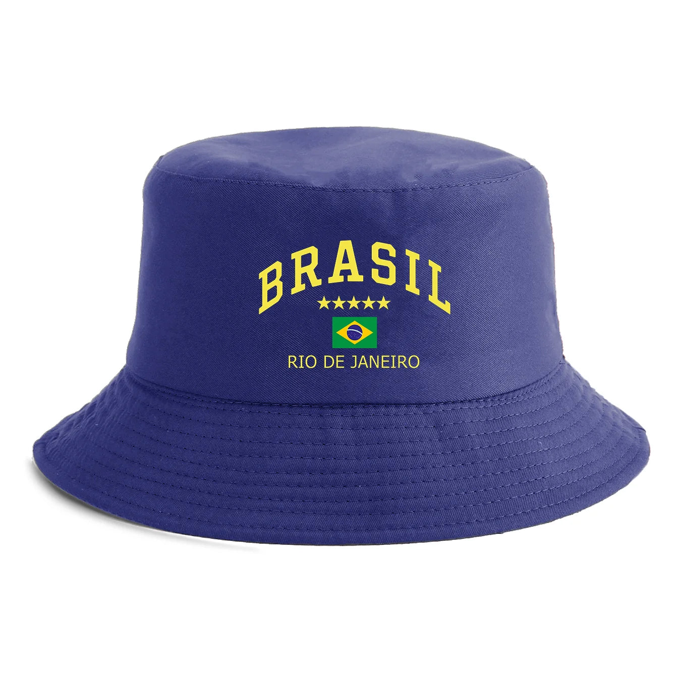 Unisex Brasil Rio de Janeiro Flag Print Bucket Hat