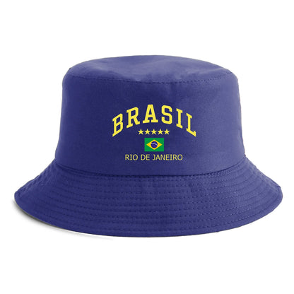 Unisex Brasil Rio de Janeiro Flag Print Bucket Hat