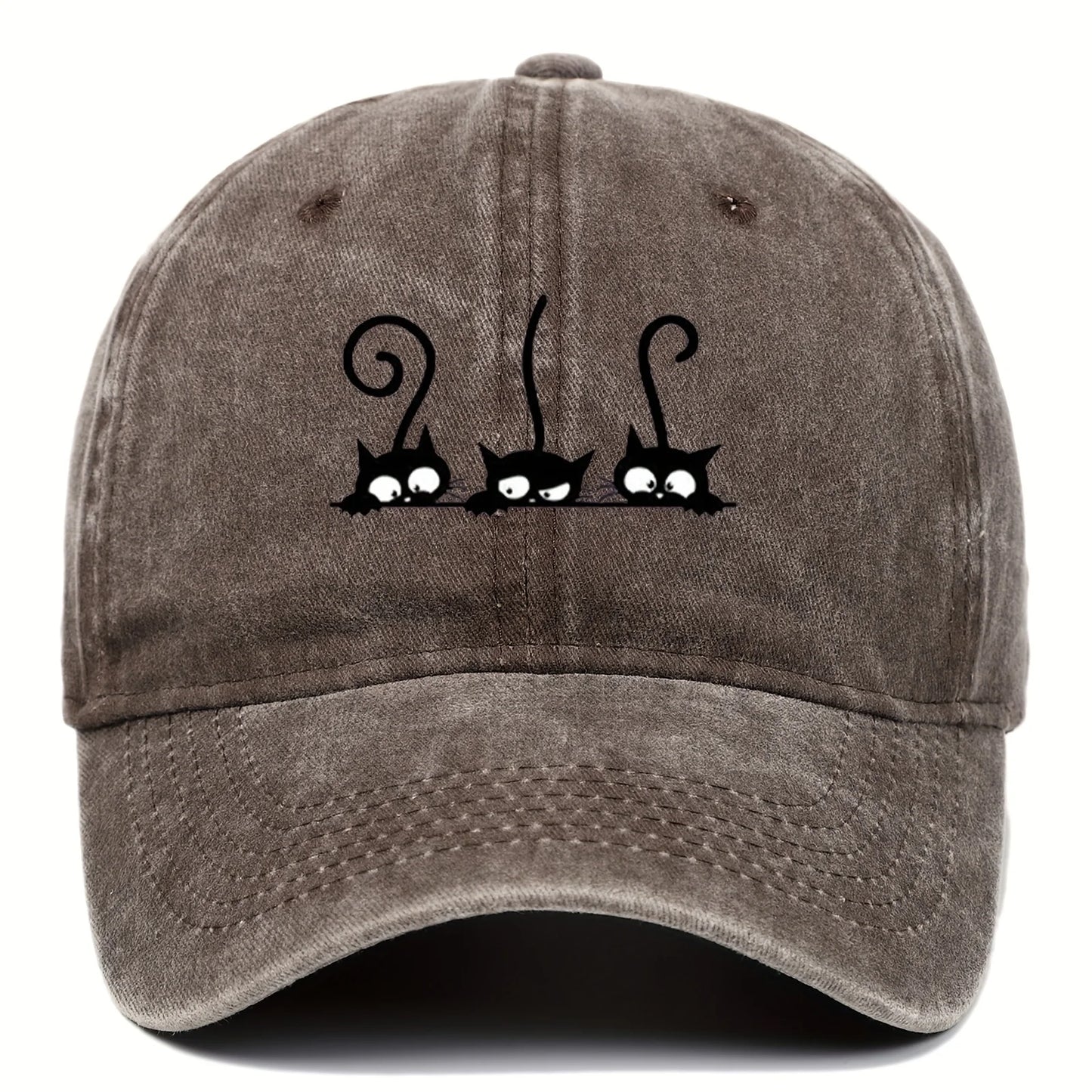 Three Cute Cat Printed Baseball Hats For Men And Women