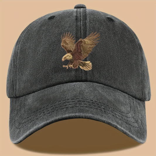 Eagle Print Baseball Cap Adjustable For Both Men And Women