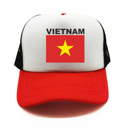 Vietnam Trucker Cap Summer Men Cool Country Flag Hat Baseball Cap