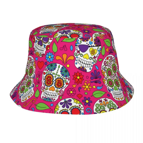 Day Of The Dead Sugar Skull Fisherman Cap Hip Hop Gorras Summer Unisex Bucket Hat