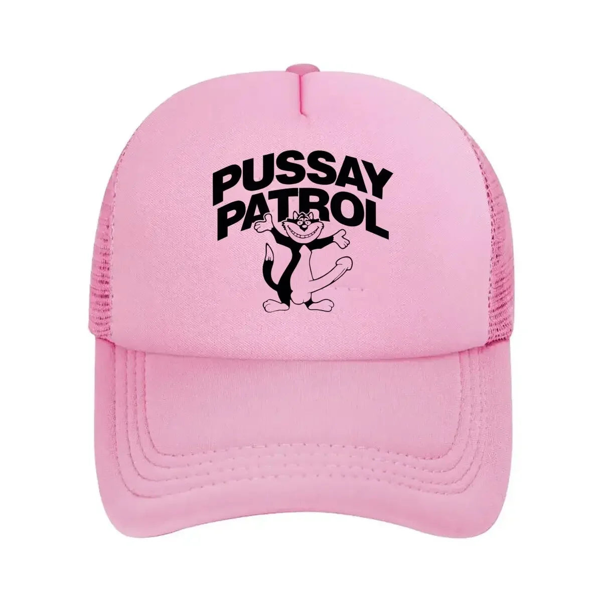 Pussy Patrol Cat Logo Mesh Baseball Cap