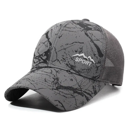 New Summer Men's Sun Hat  Mesh Back Baseball Cap