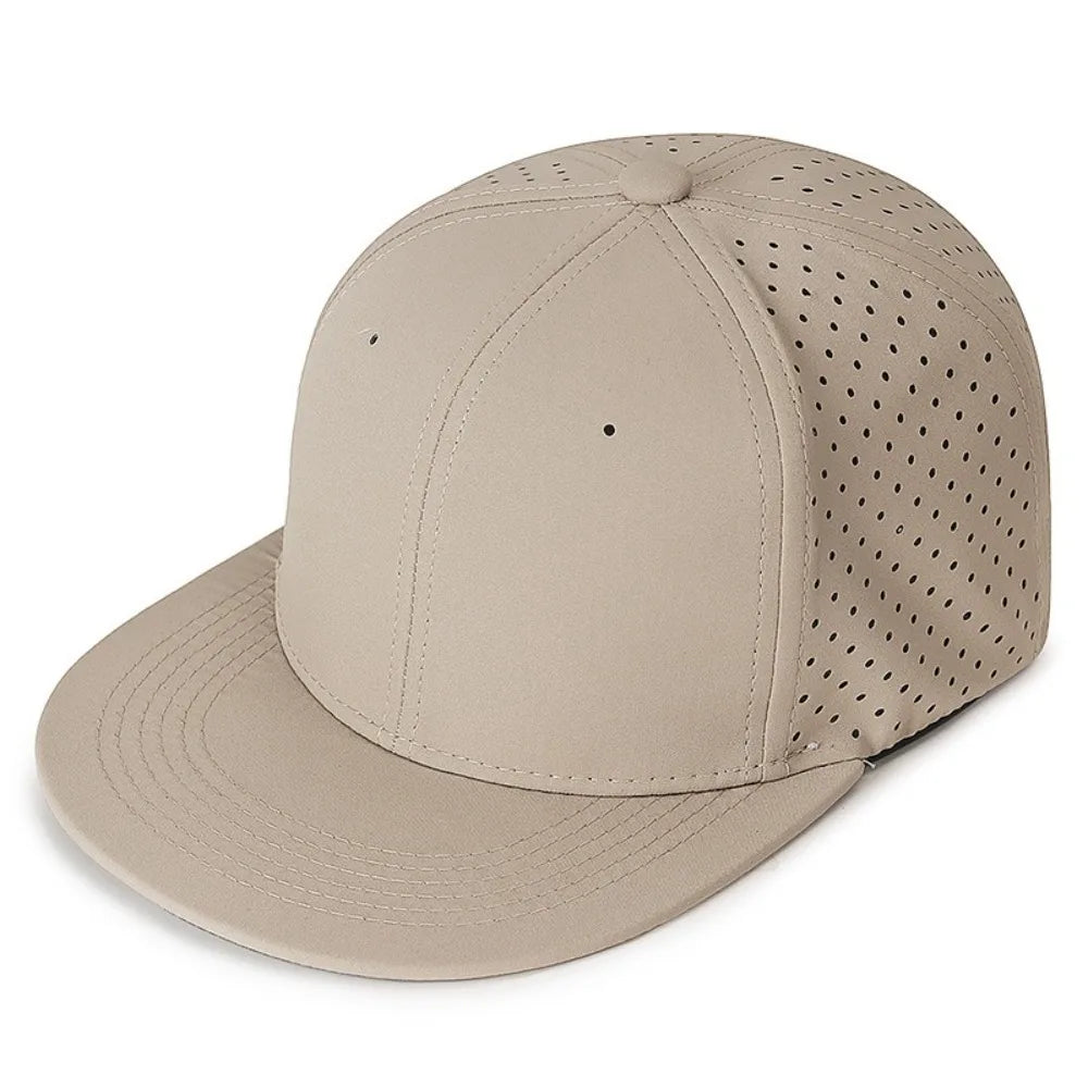 High Quality Full Closed Mens Snaoback Cap Causal Solid Flat Brim
