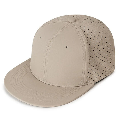 High Quality Full Closed Mens Snaoback Cap Causal Solid Flat Brim