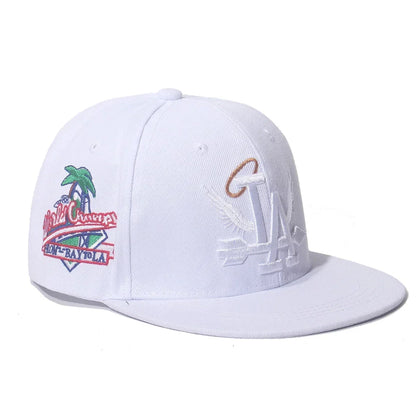 2025 New Letter Wing Side Coconut Tree Embroidery High Quality Street Rap Hip Hop Baseball Hat