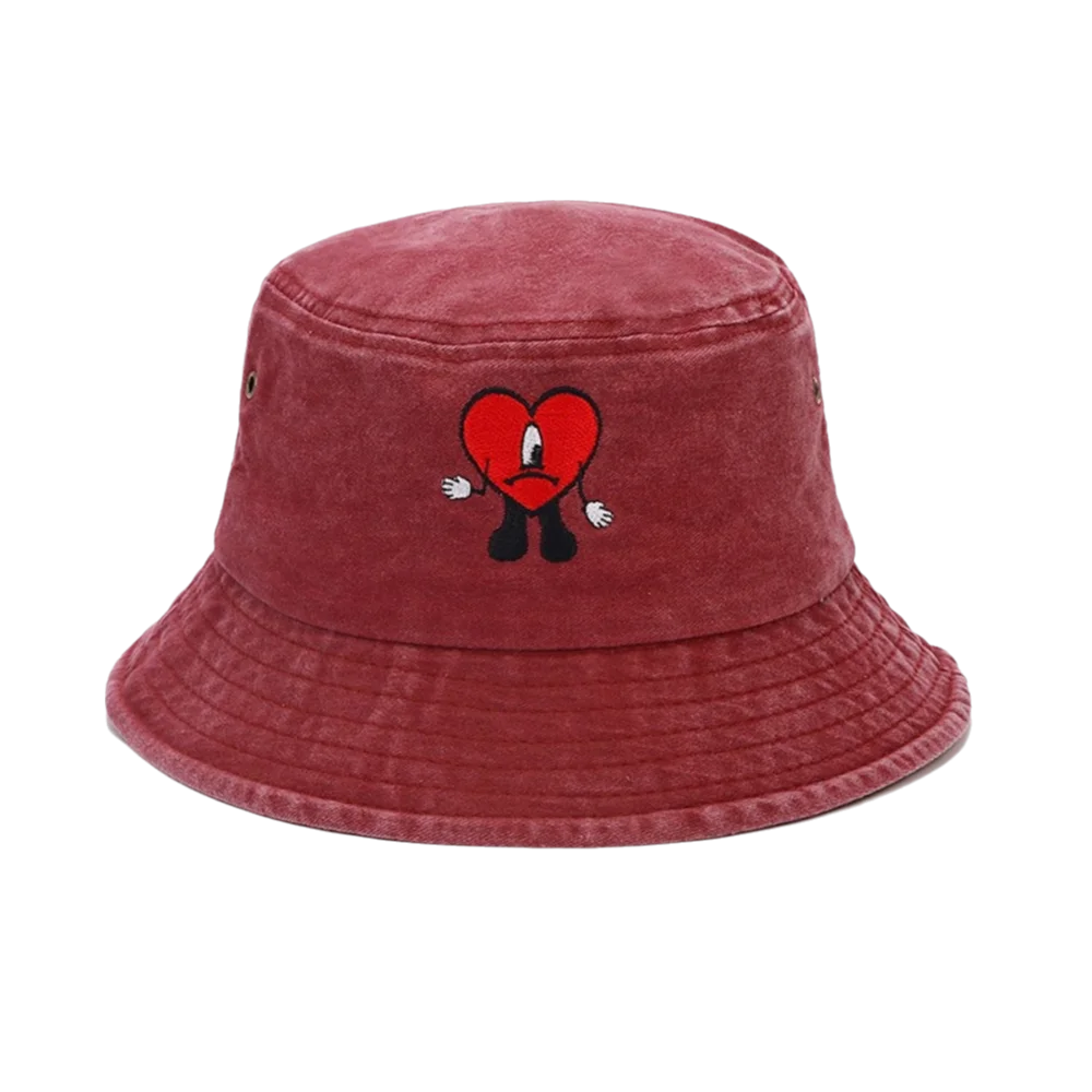 Trendy Bad Bunny Fisherman's Hat Wide Brim Sun Protection Men Sun Hat Bucket Hat