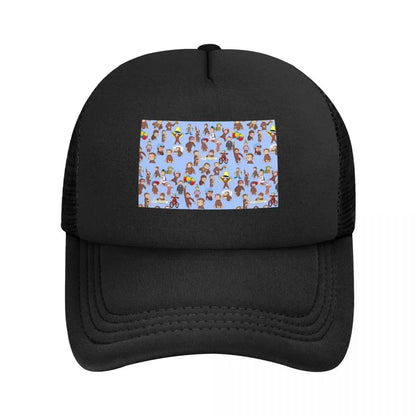 Anime Curious George Monkey Mesh Baseball Caps