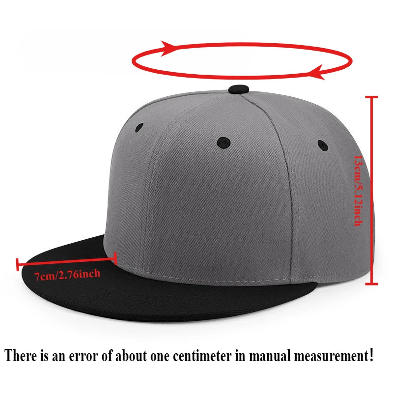 Big size Back Closed Skateboard Cap Women Fitted XXL Male hip-hop Snapback Skate Caps