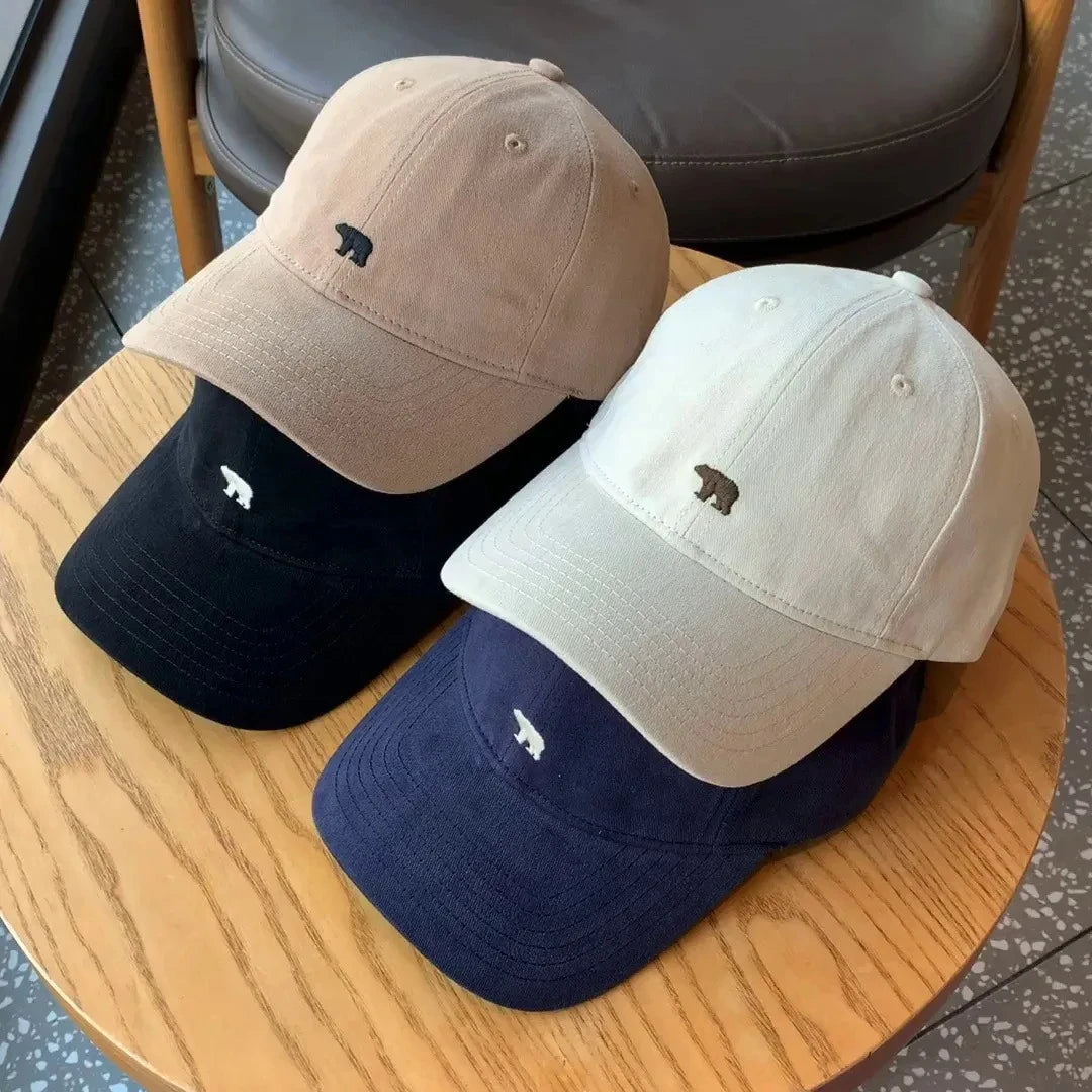 Fashion Baseball Cap For Women And Men Embroidery Polar Bear Hip Hop Snapback Caps