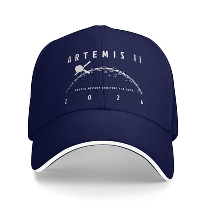 Artemis II 2026 Manned Mission Orion Orbiting The Moon Casual Baseball Cap
