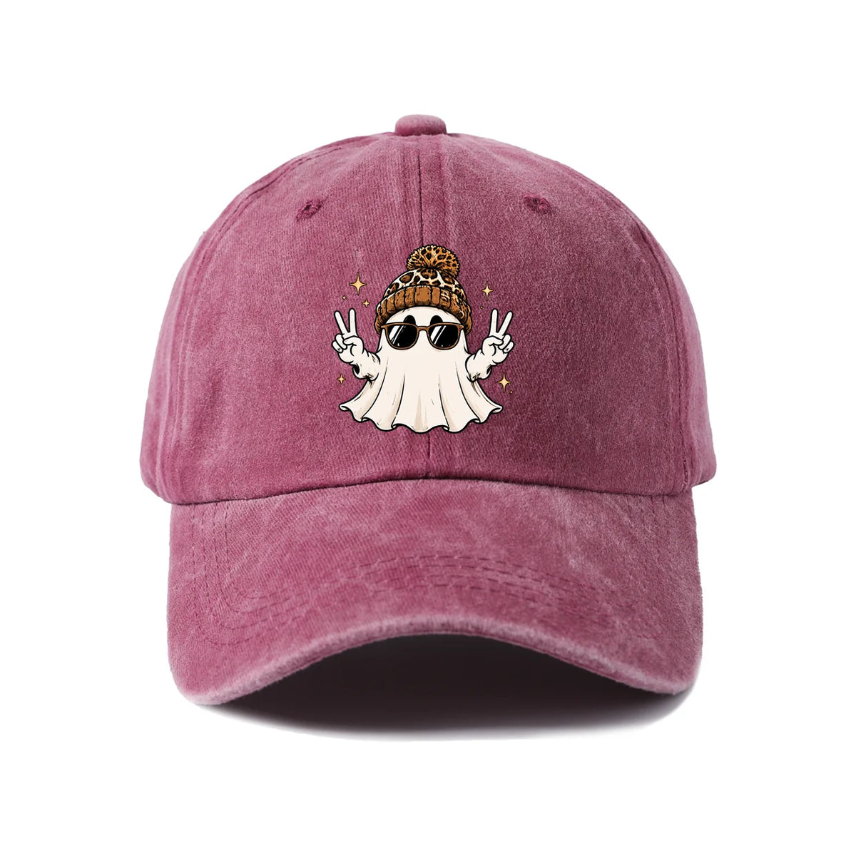 Cool Ghost with Sunglasses Graphic Baseball Cap