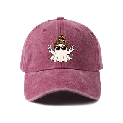 Cool Ghost with Sunglasses Graphic Baseball Cap