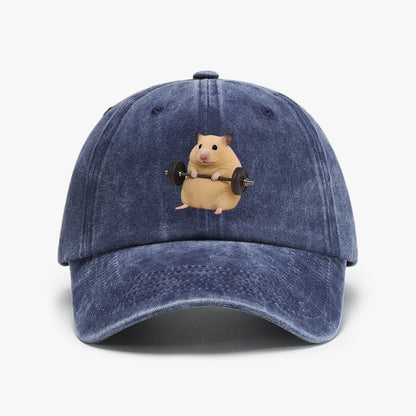 Weightlifting Hamster Baseball Cap