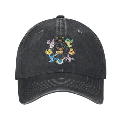 Pokemon Eevee Evolution Circle Casual Baseball Cap