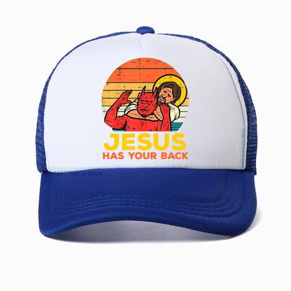 Jesus Has Your Back Jiu Jitsu Retro Christian Baseball Cap