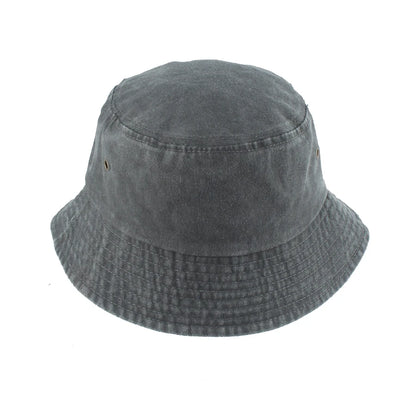 Summer Washed Denim Bucket Hats Foldable Packable Soild Color Fisherman Hat