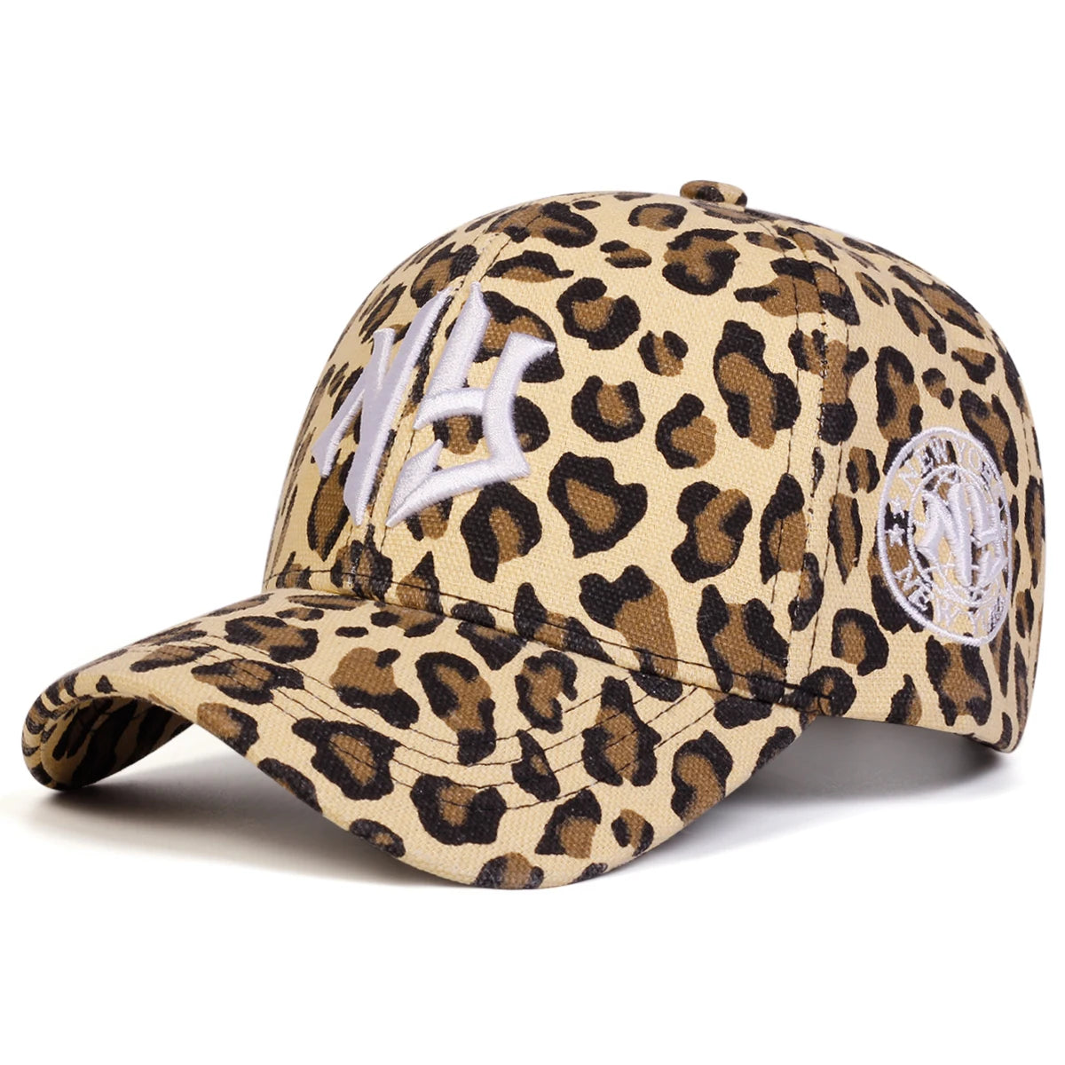 Unisex Letter Embroidery Leopard Print Baseball Caps Trucker Hats