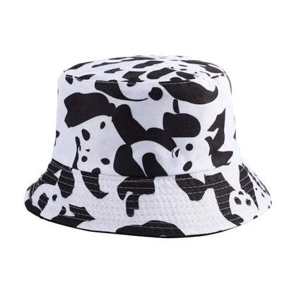 Bucket Hat Women Men Unisex Panda Printed Fisherman Cap Female