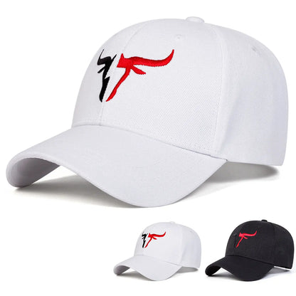 Unisex Personalized Bull Head Embroidery Baseball Caps