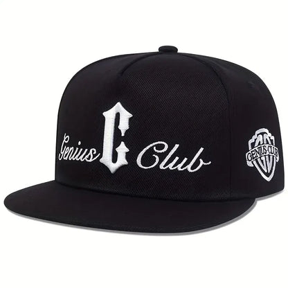 Unisex C Letter Side GENIUS CLUB Embroidery Hip-hop Hats Snapback Caps Baseball Caps Sunscreen Hat
