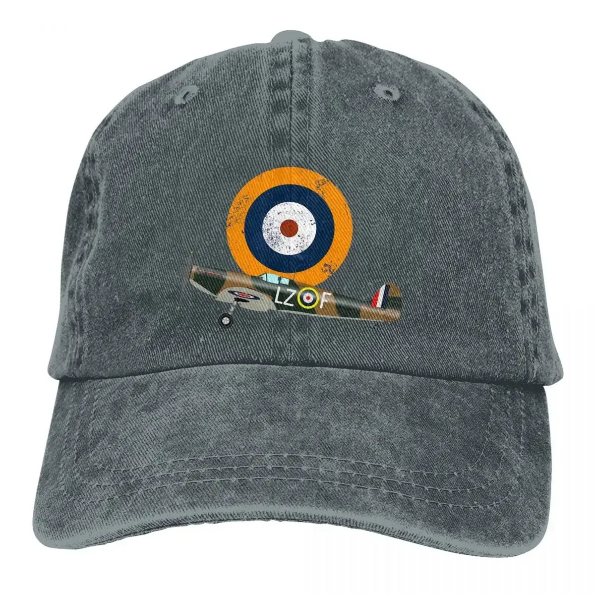 Supermarine Spitfire RAF WW2 Aircraft Plane Flugzeug MKI Delete Baseball Cap Men