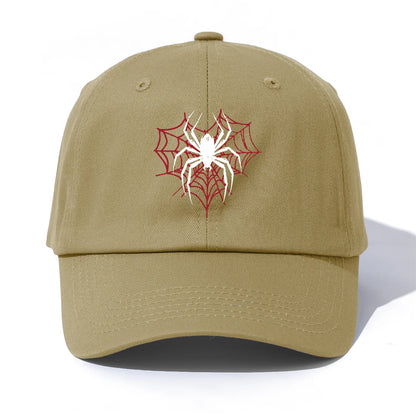 Spider Print Baseball Cap For Adults