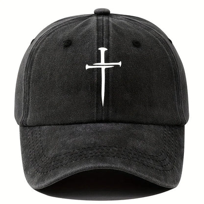 Retro Washed Cross Baseball Cap