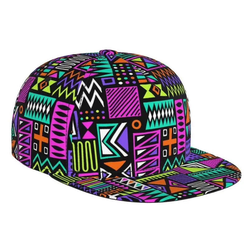 African Bogolan Baseball Cap Adjustable Snapback Cap