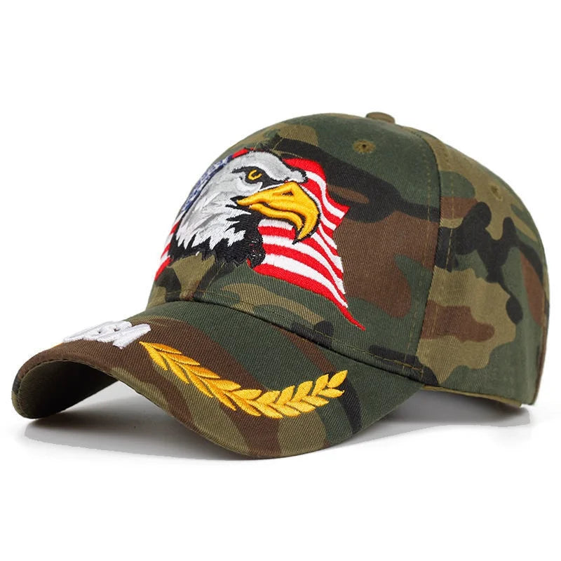 Army Cap Male Letter Embroidered Black Baseball Caps Men