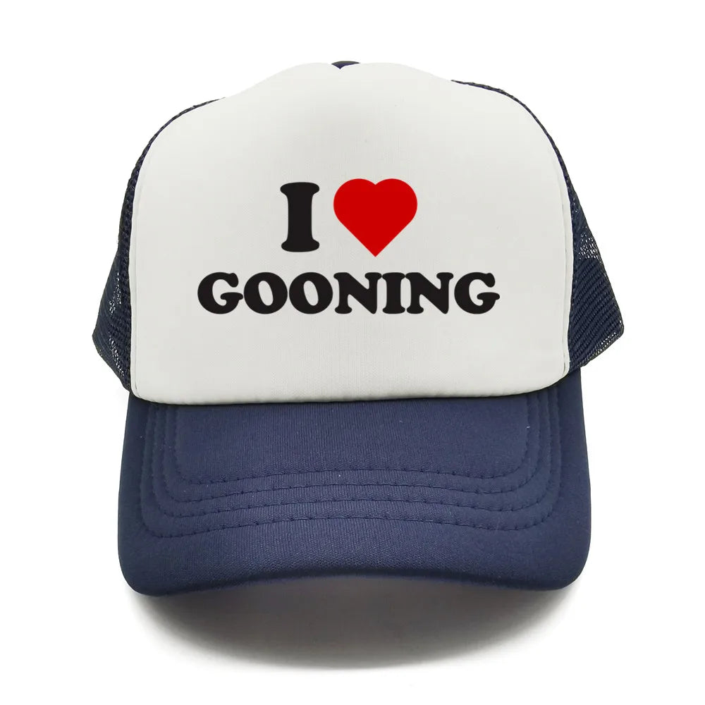 Funny I Love Gooning Baseball Caps Cool Summer Men Mesh Net Hat