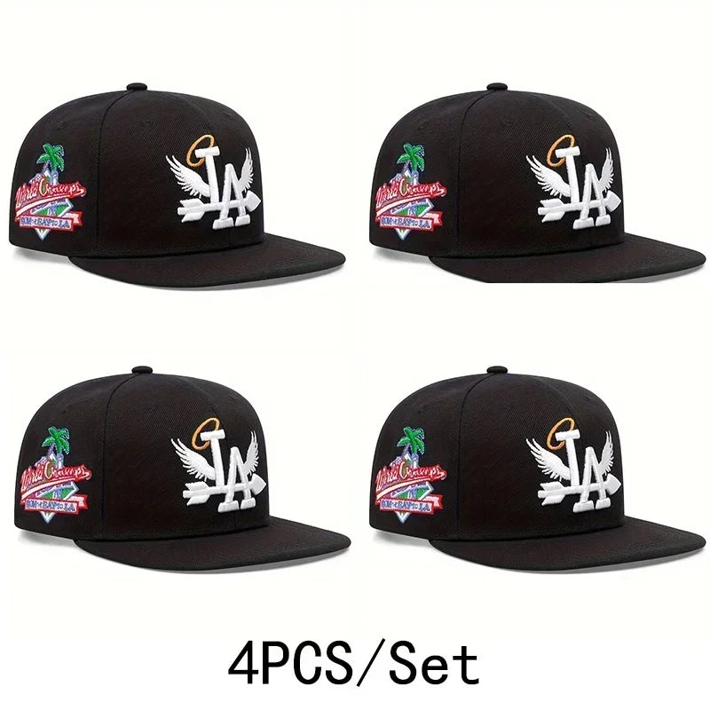 Snapback Caps Los Angeles LA Embroidery Angel Wings Hip Hop Caps