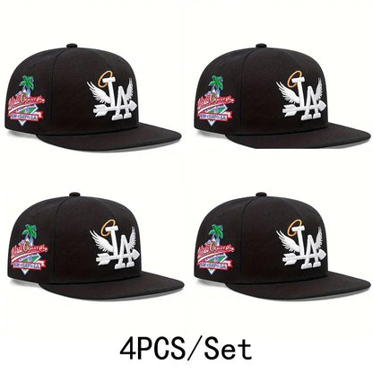 Snapback Caps Los Angeles LA Embroidery Angel Wings Hip Hop Caps