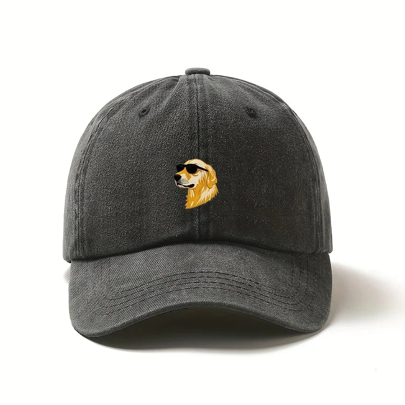 Wearing Sunglasses A Golden Retriever Printed Baseball Cap