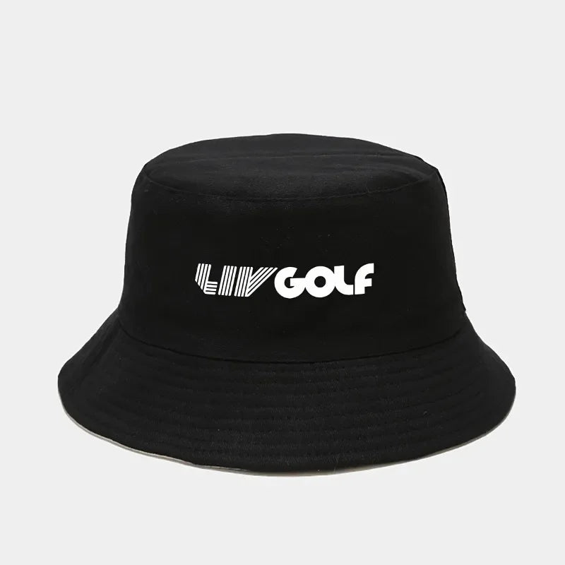 Golf Printed Bucket Hats Couple's Breathable Light Weight Foldable Sun Cap
