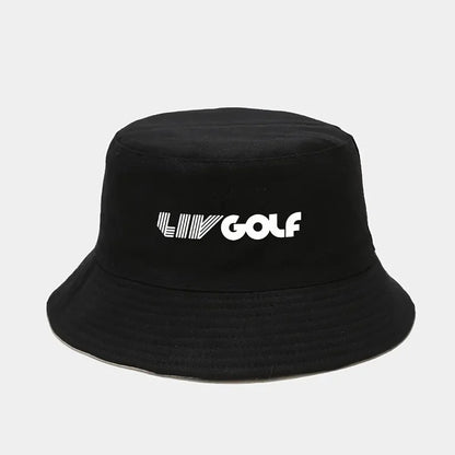 Golf Printed Bucket Hats Couple's Breathable Light Weight Foldable Sun Cap