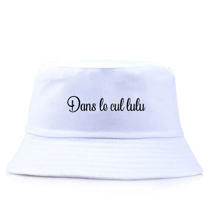 Dans Le Cul Lulu Reversible Bucket Hat Funny French Slang Print Summer Reversible Edgy Streetwear Cap Men Women