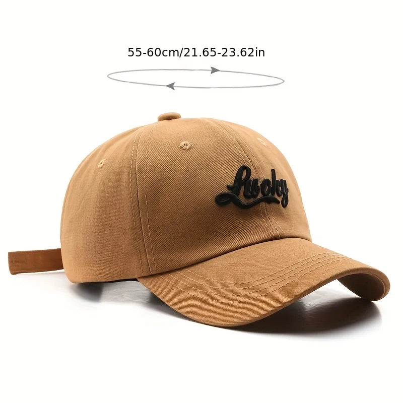 Lucky Embroidery Casual Baseball Cap For Women Men