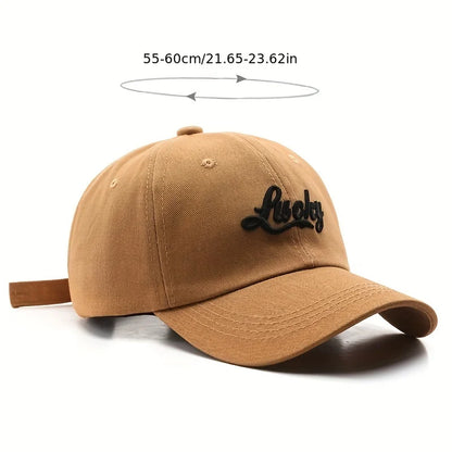 Lucky Embroidery Casual Baseball Cap For Women Men