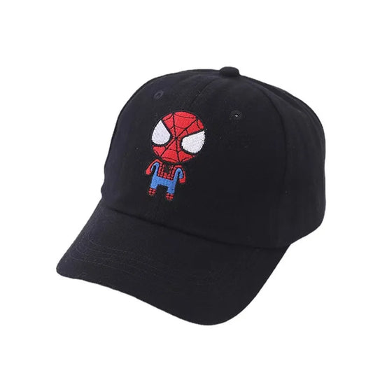 Marvel Summer Pure Cotton Vintage Children's Spider-Man Cartoon Embroidery Baseball Cap