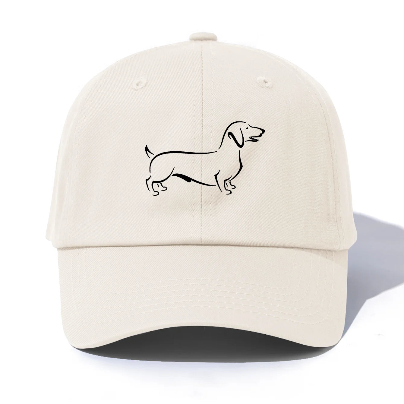 Dachshund Print Baseball Cap For Adults