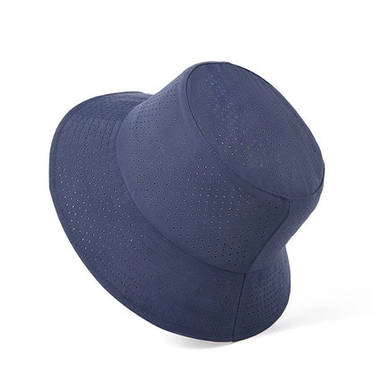 Summer Sun Hat Men Women Quick-drying Mesh Panama Cap Outdoor Flat Top Bucket Hat