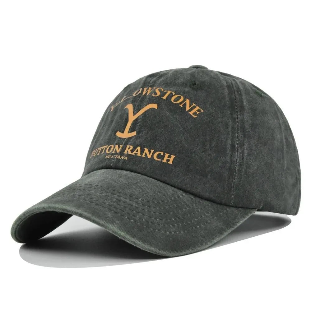 Trendy Yellowstone Dutton Ranch Baseball Cap Washed UV Protection Snapback Hat