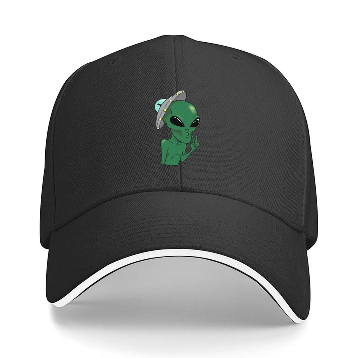 Alien Making The Peace Sign Baseball Cap