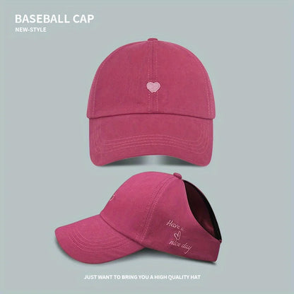 Summer Baseball Cap Breathable Women High Ponytail