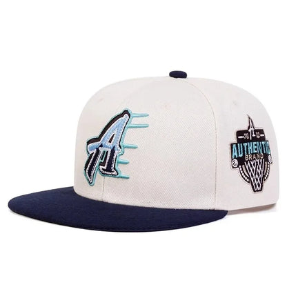 Unisex A Letter Embroidery Side Basketball Hip-hop Hats Snapback Cap