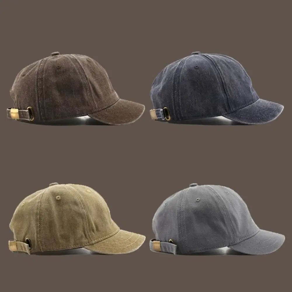 Fashion Solid Color Short Brim Baseball Cap